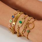 Cuban Chain Bracelet Blogger Same Style Stainless Steel Gold Plated Women Men Hip Hop Bracelet