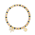 B0291 Vacation Ocean Dragonfly Inlaid Zircon Beaded Bracelet