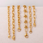 Classic Basic Chain Bracelet18k Non-Fading Stainless Steel Jewelry