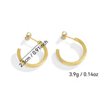 Gold-Plated Brass Round Earrings — Everyday Design with gold-tone brass construction