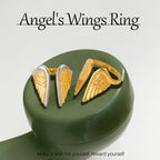 Color Block Wing Ring Stainless Steel Jewelry for Women Non-Fading ring