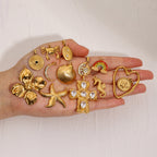 Stainless Steel Ocean Series Jewelry Accessories Heart diy Cross Pendant Necklace Pendant