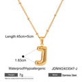 Gold-Plated Stainless Steel Initial Pendant Necklace — product profile — jewelry finish and design detail