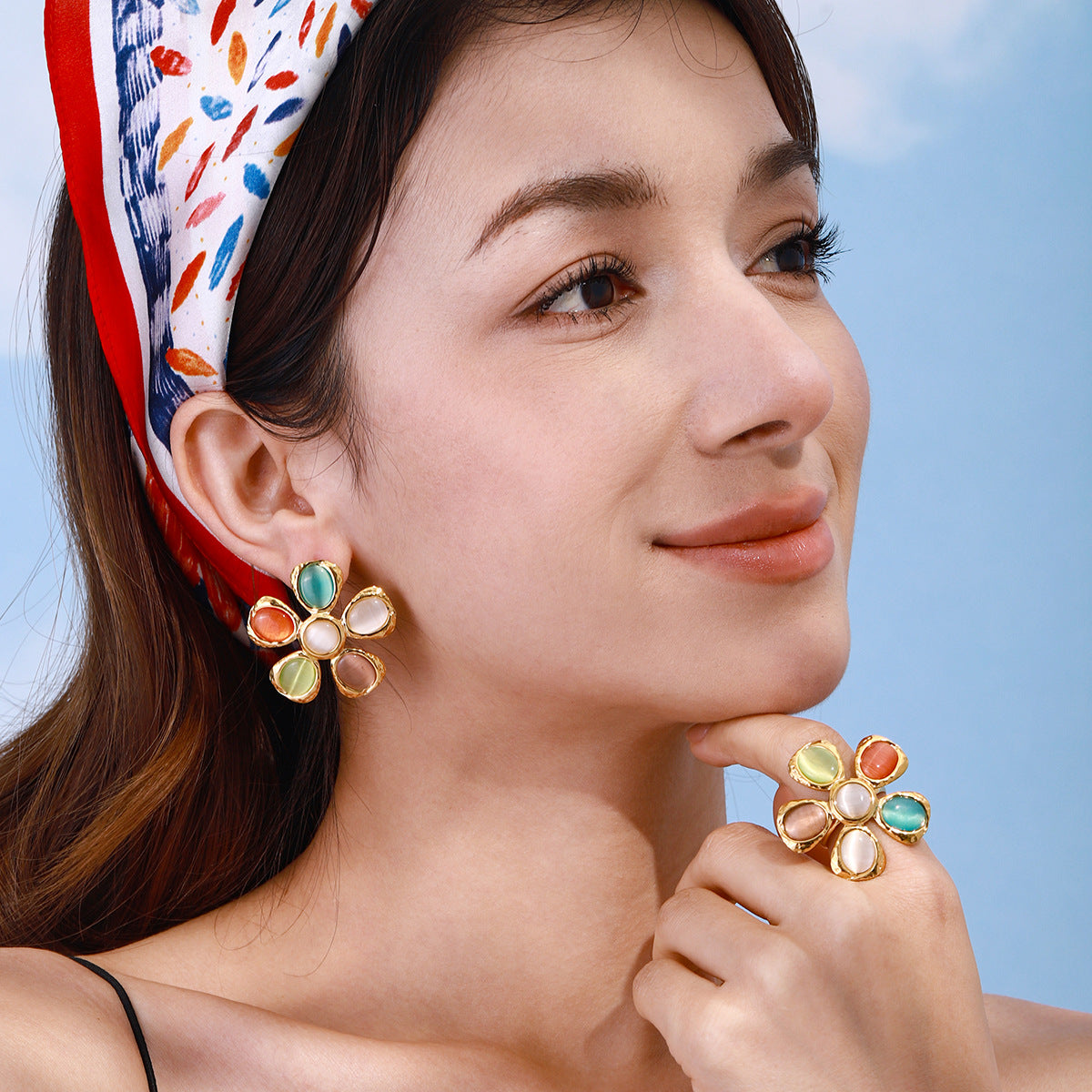 2H Ring Finger Ring Vacation Style rings Stainless Steel Jewelry