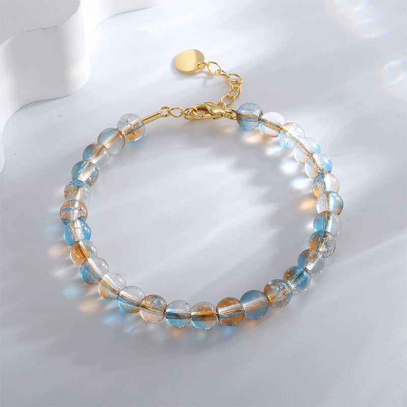 B0177 Korean Style Fashion Colorful Beaded Bracelet for Women Bohemian Summer Style Cute Bracelet