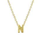 Sterling Silver 26 Letter Pendant Necklace Polished Collarbone Chain