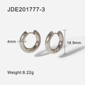 18K Gold-Plated Stainless Steel Earrings with Geometric Interlocking Detail — product styling — jewelry finish and design detail