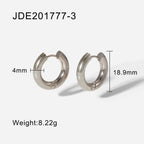 2H Fashion Gold Plated Two Tone Intersection Geometric Earrings