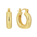 Gold-Plated Brass U-Shaped Earrings — Contemporary Style styled for independent jewelry boutiques