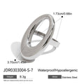 Gold-Plated Stainless Steel Ring with Geometric Detail — alternate product view — jewelry finish and design detail