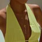 2H Stainless Steel Pearl Necklace Necklace Does Not Fade Starfish Accessories Jewelry Women