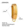 Gold-Plated Stainless Steel Pendant Necklace — Luminous Finish — material detail — jewelry finish and design detail