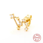 Crystal-Set Star Stud 925 Sterling Silver Earrings — jewelry design view 10