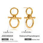 Original Color Block Necklace Women's Earrings Stainless Steel Bracelet Non-Fading Jewelry