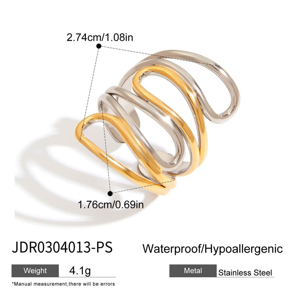 Color matching ring that doesn't fade, women's jewelry, stainless steel