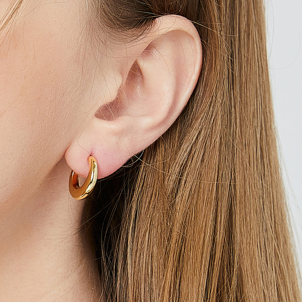 E0291 C Silver Needle Simple Hoop Fashion Stud Earrings earrings