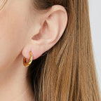 E0291 C Silver Needle Simple Hoop Fashion Stud Earrings earrings