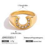 2H Zircon Ring Non-Fading Jewelry rings Ornament Women