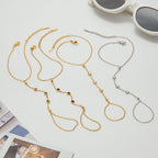 2H Stainless Steel Zircon Bracelet Ring Non-Fading Jewelry Women's Accessories