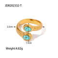 18K Gold-Plated Brass Snake Lapis Blue Adjustable Ring with gold-tone brass construction