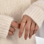 R0200 Ornament Cross Ring Slim Geometric Women's Ring Adjustable Open Simple Design