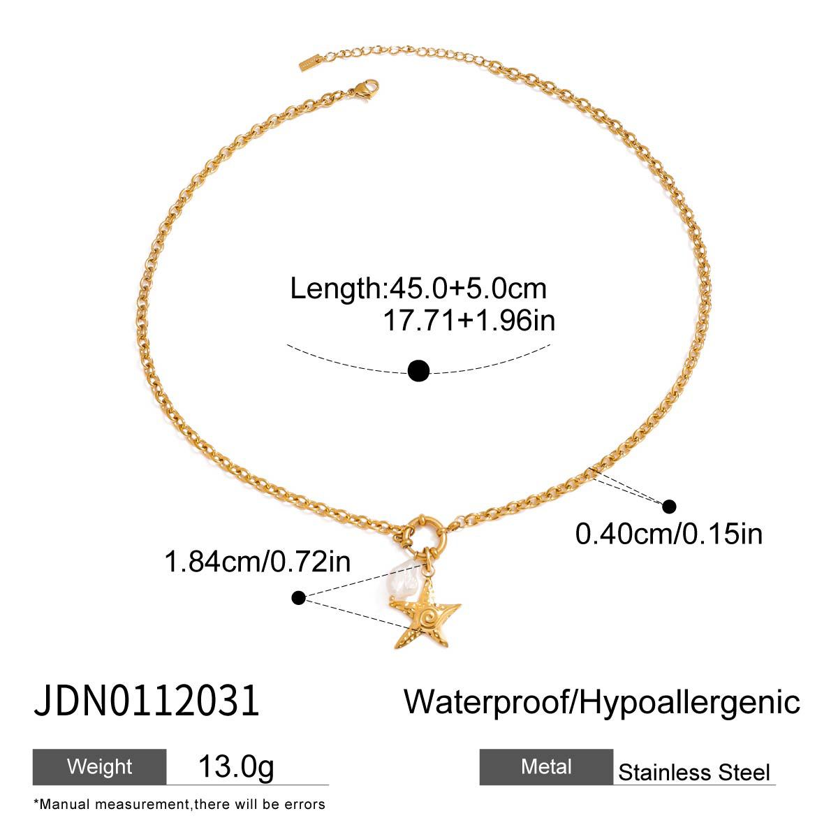 Stainless Steel Card Heart Necklace Collarbone Chain Jewelry Non-Fading