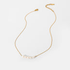 Exquisite Stainless Steel Jewelry18K Gold-plated Clavicle Chain Natural Freshwater Pearl Necklace Jewelry for Women