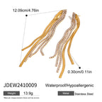 Stainless Steel Tassel Earrings Exaggerated Stud Earrings Earrings