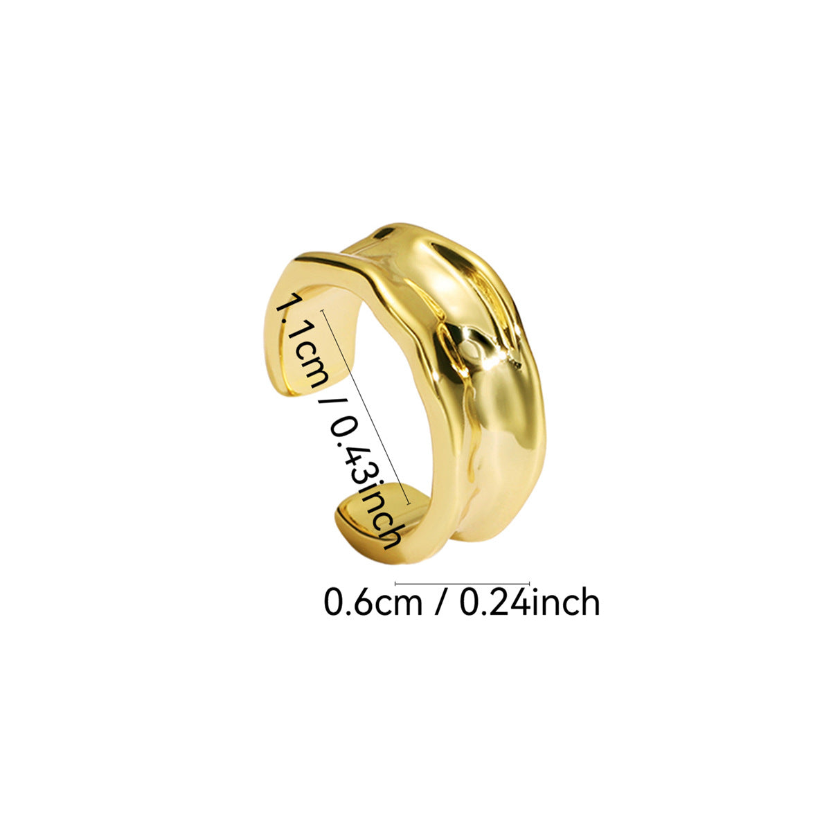 E0061 Vintage style C Clip-on Earrings Non-Pierced Ear Cuff Gold-Plated Ear Jewelry Export Accessories