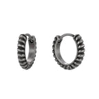 E0732 Hip-Hop Twisted Pattern Retro Earrings for Women, Vintage silver Design Sense Distressed Ear Clips