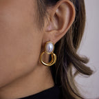 Imitation Pearl Stud Earrings Non-Fading Ear Jewelry Stainless Steel Accessories