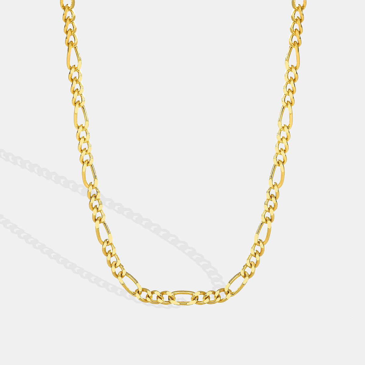 N0096 Minimalist Cold Style Figaro Chain Necklace Fashionable and Unique Layered Collarbone Chain for Women