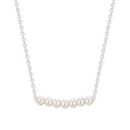 SN0091 S925 Silver Bead Necklace Collarbone Chain Pendant For Women