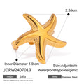 Stainless Steel Ring in Gold-Plated — Easy-Layering Style — close-up detail — jewelry finish and design detail