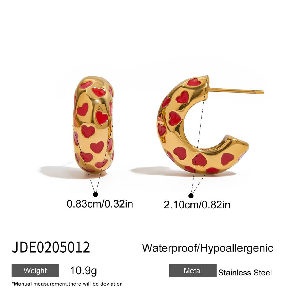 c Hoop Earrings Ear Jewelry Zircon Ear Clips Stainless Steel Accessories earrings