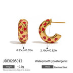 c Hoop Earrings Ear Jewelry Zircon Ear Clips Stainless Steel Accessories earrings