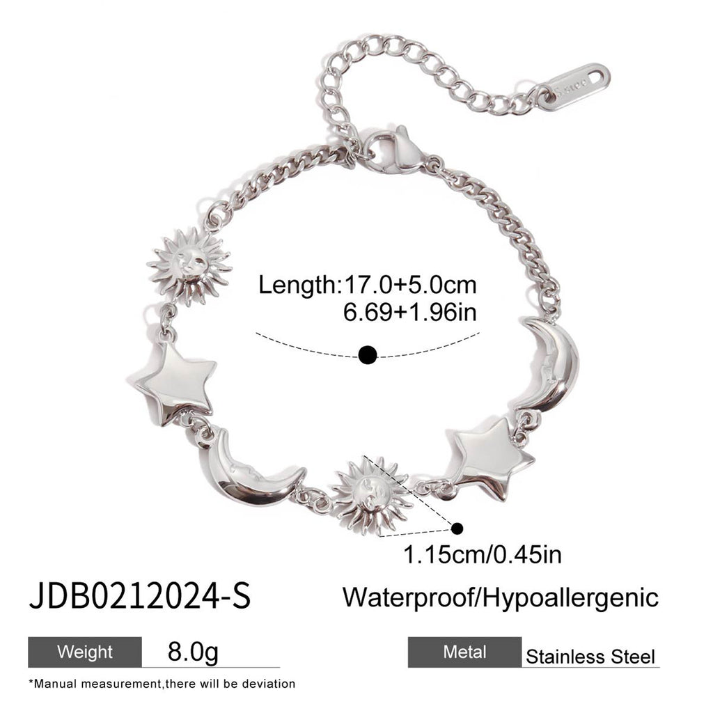 18k Gold Stainless Steel Star Bracelet Jewelry Non-Fading Accessories