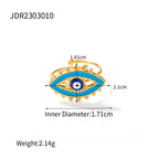 2H Devil's Eye Ring Stainless Steel Jewelry for Women Non-Fading