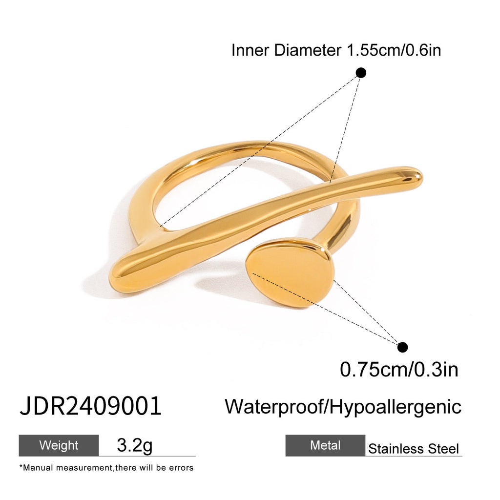 Irregular Stainless Steel Ring Exaggerated Jewelry rings