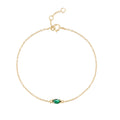 925 Sterling Silver Green Zircon Bracelet Four Claw — collection product image 06