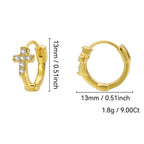 E0674 Minimalist Design Star Earrings for Women Brass Gold-Plated Cool Style Smooth Ear Clips