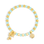 CYB0229 Copper plating4k Gold Bracelet Bohemian Beach Coconut Tree Beads