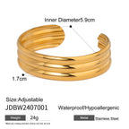 18k Gold Bracelet Non-Fading Stainless Steel Jewelry Bracelet with Clasp