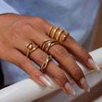 2H Original Design Snake Ring Non-Fading Jewelry for Women Stainless Steel Accessories ring