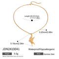 Cross Stainless Steel Gold-Plated Pendant Necklace — material detail — jewelry finish and design detail