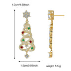 E0535 New Fashion Christmas Jewelry Exquisite Earrings for Women Christmas Tree Snowflake Shape Zircon Earrings