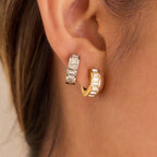 Stainless Steel Rhinestone Earrings Jewelry for Women Non-Fading Stud Earrings