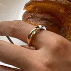 Stainless Steel Color Block Circle Earrings Stud Ring Jewelry rings