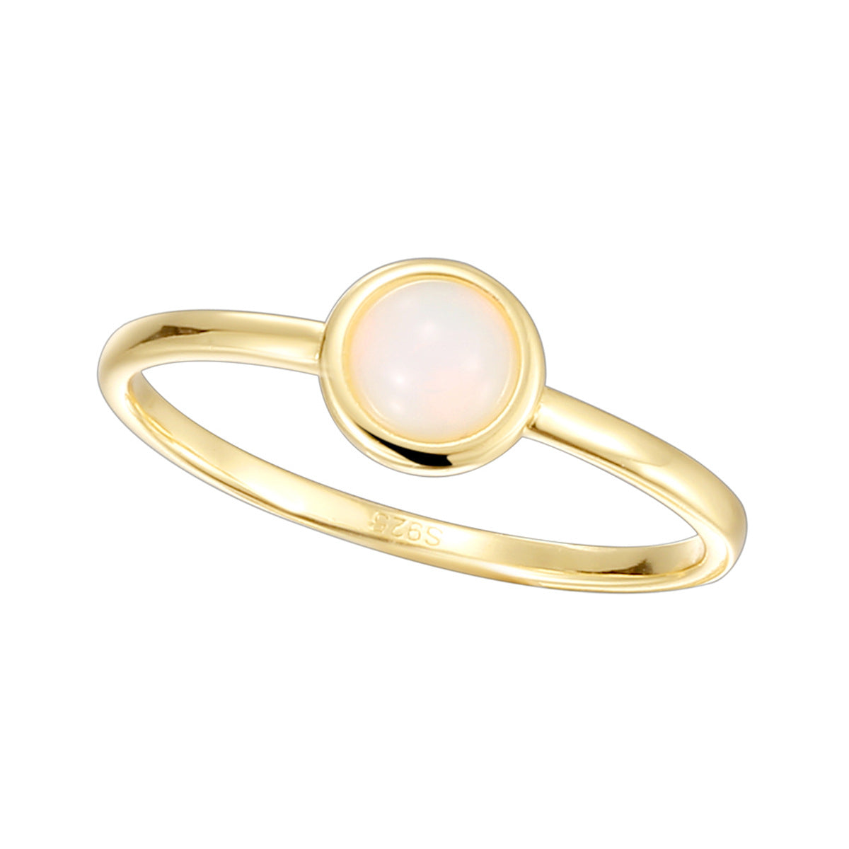 SR0054 S925Silver Round Ring Design Geometric Fashion Personality