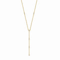 Gold-Plated Brass Minimalist CZ Pendant Necklace with a minimalist design profile